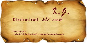 Kleineisel József névjegykártya